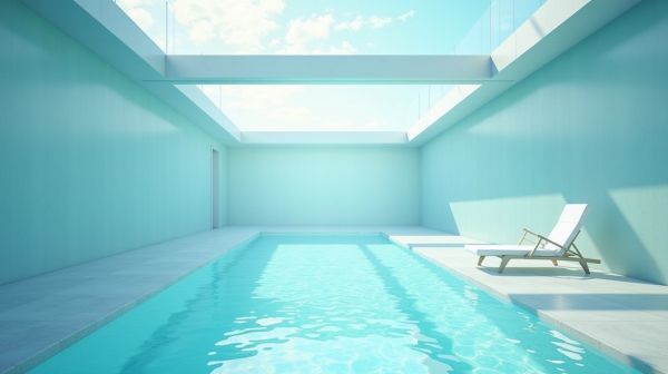 Esthétisme piscine volet immergé avec Neptune Piscines