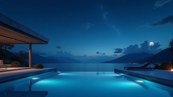 Esthétisme piscine volet immergé avec Neptune Piscines